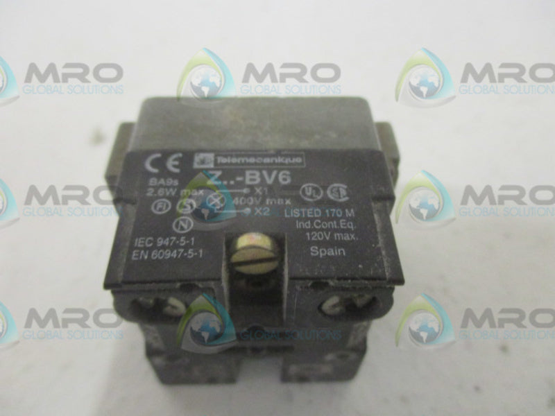 TELEMECANIQUE Z..-BV6 PUSHBUTTON LIGHT MODULE  UNMP