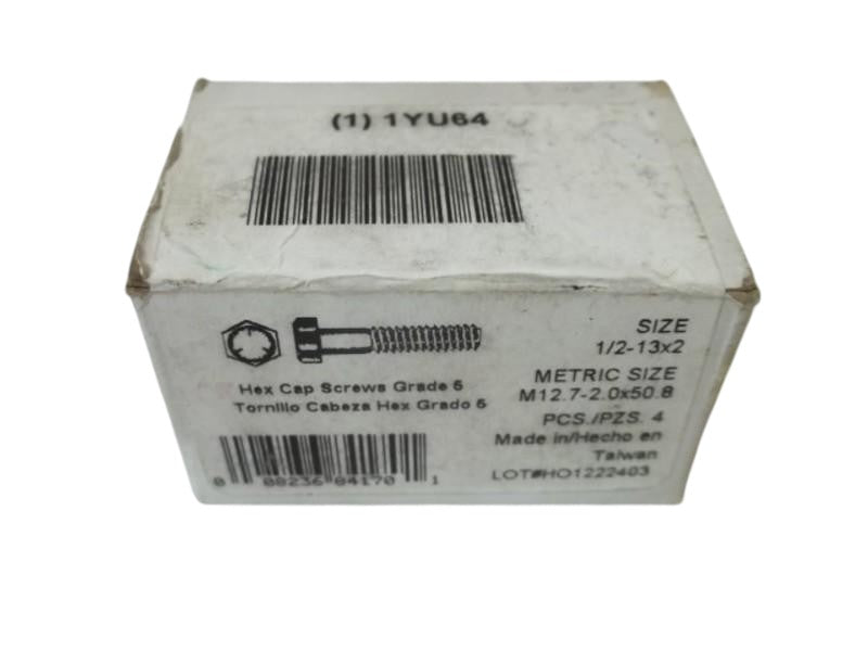 LOT OF 4 M12.7-2.0X50.8 HEX CAP SCREW GRADE 6 (1YU64)NSMP