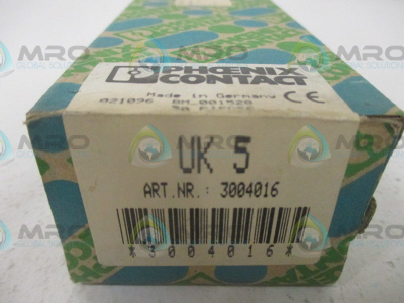 PHOENIX CONTACT UK5 TERMINAL BLOCK GREY PKG OF 50  NSFS