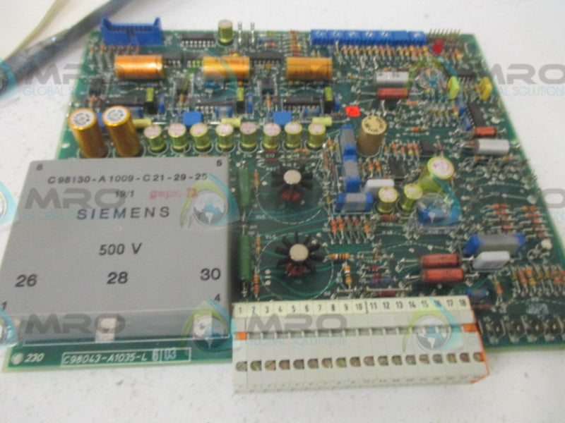 SIEMENS C98043-A1035-L CONTROL CARD SIMOREG  NSMP