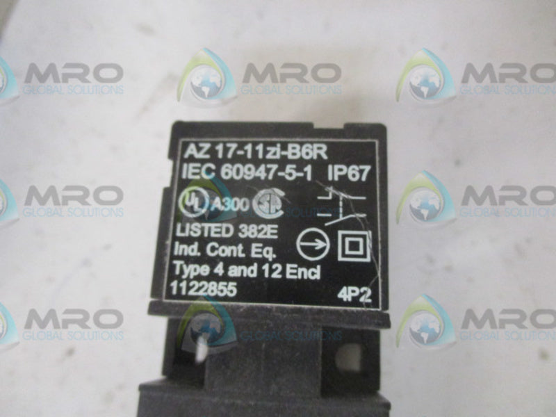 SCHMERSAL AZ 17-11ZI-B6R  KEYED INTERLOCK (AS PICTURED)  NSMP
