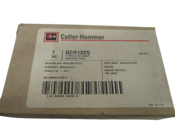 CUTLER HAMMER QCR1025 CIRCUIT BREAKER 1 POLE 25A  NSMP