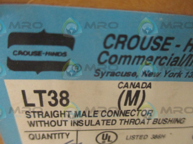 CROUSE-HINDS LT38 LIQUID TIGHT FITTING 3/8"  NSNP