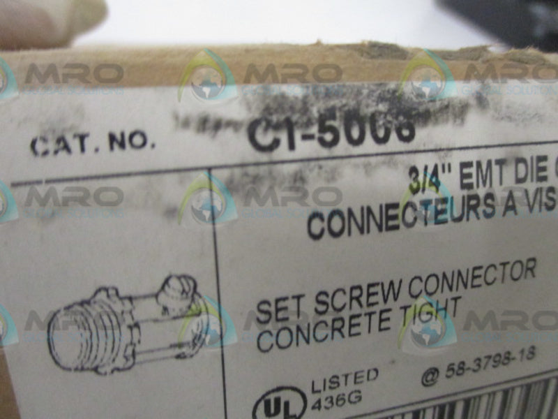 IBERVILLE CI-5006 SET SCREW CONNECTOR 3/4" EMT  NSNP