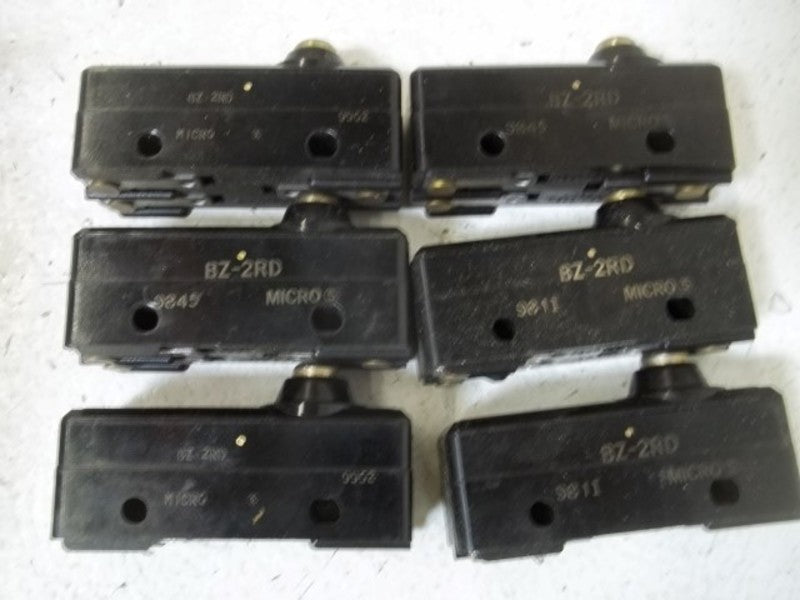 LOT OF 6 MICROSWITCH BZ-2ED SNAP ACTION SWITCH UNMP