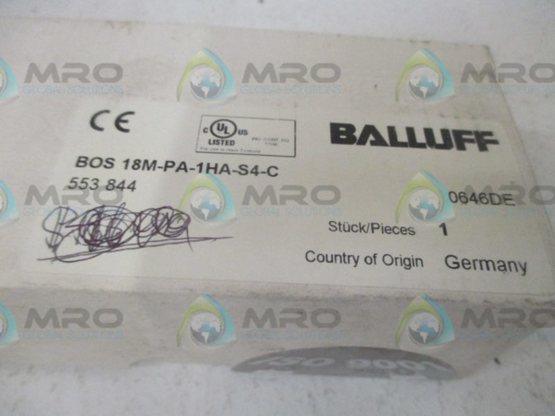 BALLUFF BOS 18M-PA-1HA-S4-C PHOTOELECTRIC DIFFUSE DC M18  NSFS