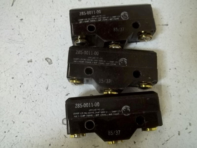 LOT OF 3 285-0011-00 LIMIT SWITCH UNMP