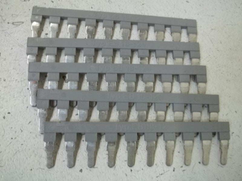 LOT OF 5 PHOENIX CONTACT TYPE EB10-12 INSERTION BRIDGE UNMP
