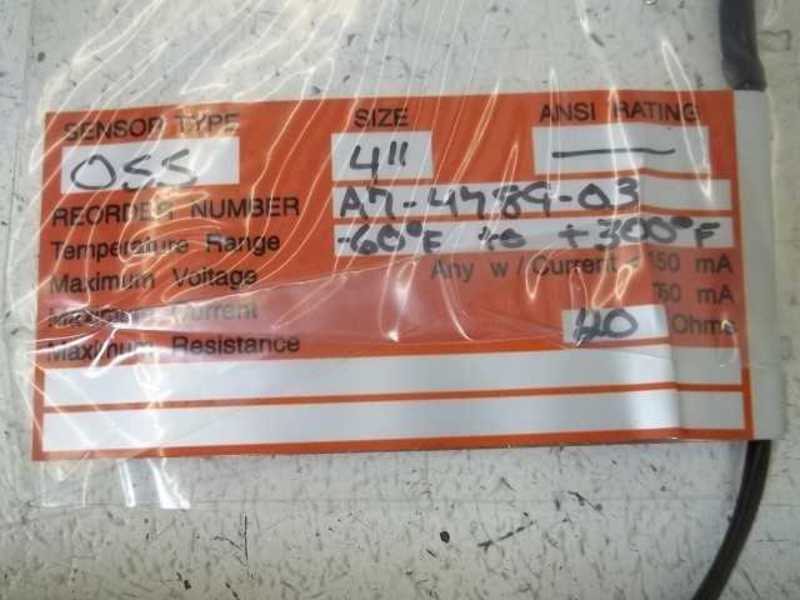 LOT OF 2 OSECO TYPE OSS SIZE4" TEMPERATURE RANGE NSMP
