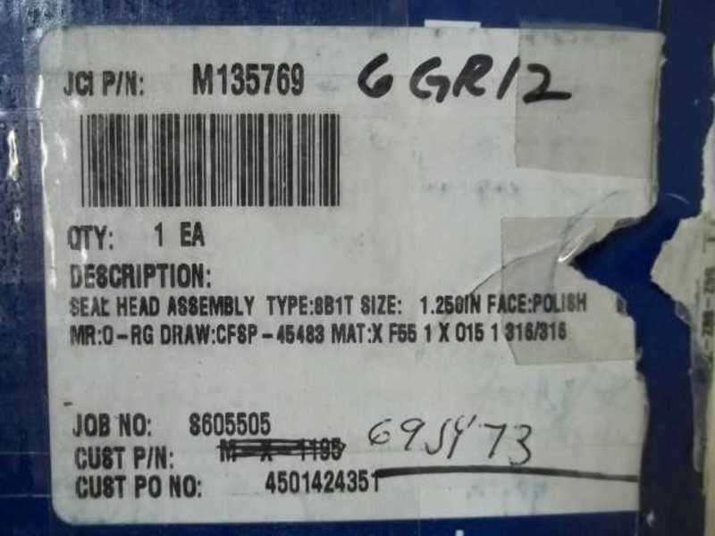JOHN CRANE TYPE 8B1T SEAL HAED ASSMBLY 1.25INCH  NSMP
