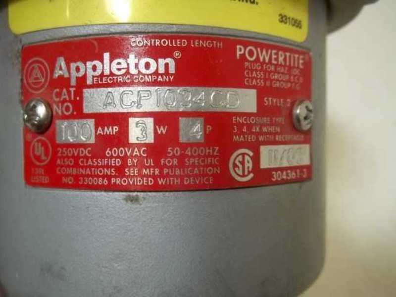 APPLETON ACP1035CD POWERTITE PLUG  UNMP