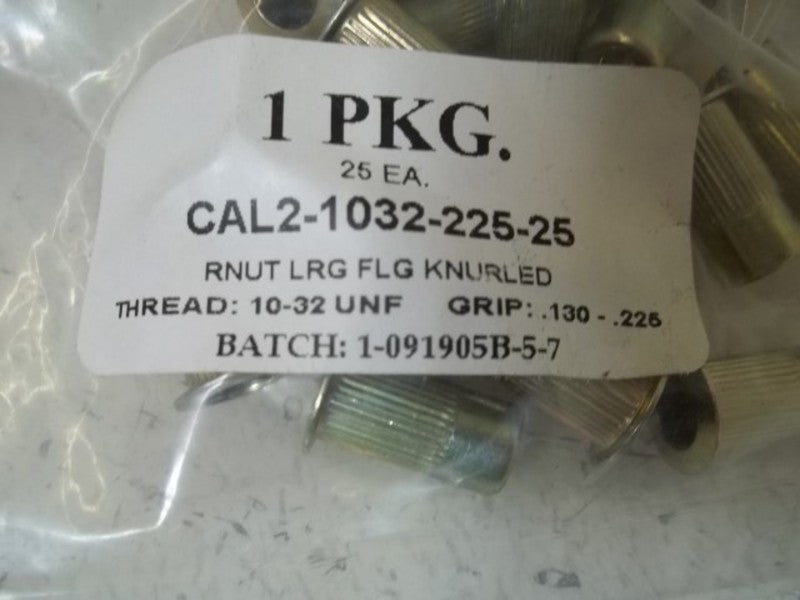 LOT OF 25 CAL2-1032-225-25 THREAD: 10-32 NSNP IN A BAG