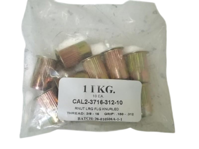 LOT OF 10 CAL2-3716-312-10 THREAD: 3/8-16 NSNP IN A BAG