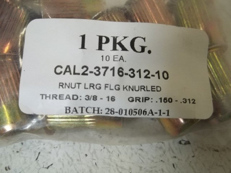 LOT OF 10 CAL2-3716-312-10 THREAD: 3/8-16 NSNP IN A BAG