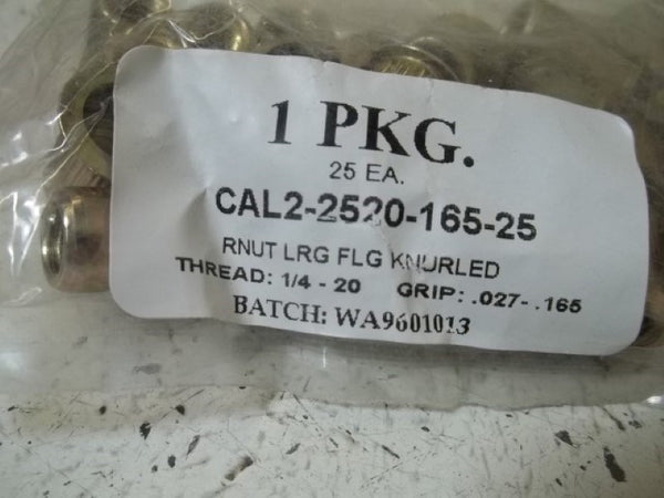 LOT OF 25 CAL2-2520-165-25 THREAD: 1/4-20 NSNP IN A BAG