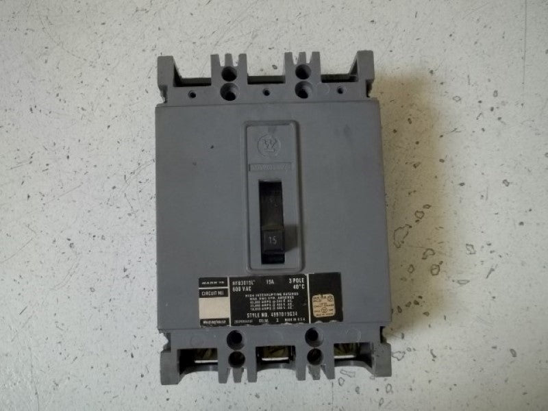 WESTINGHOUSE HFB3015L CIRCUIT BREAKER * USED *