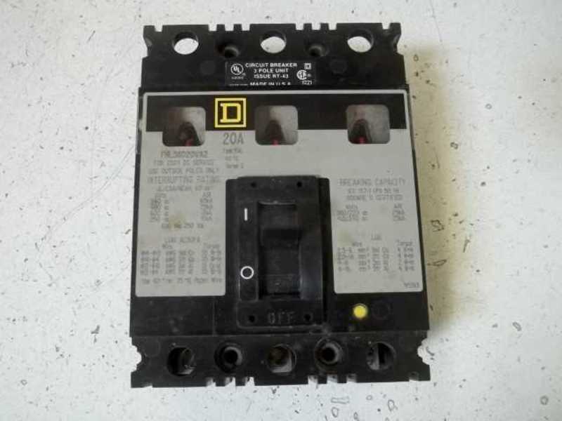 SQUARE D FHL36020VA2 CIRCUIT BRAEKER  NSMP