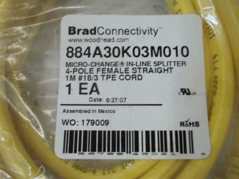 BRAD HARRIOSN 884A30K03M010 IN-LINE SPLITTER  NSMP