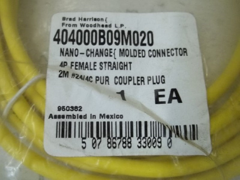 BRAD HARRISON 404000B09M020 MOLDED CONNECTOR  NSMP