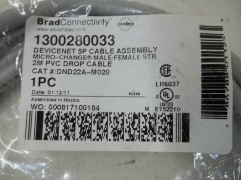 DANIEL WOODHEAD DND22A-M020 1300280033 CABLE  NSMP
