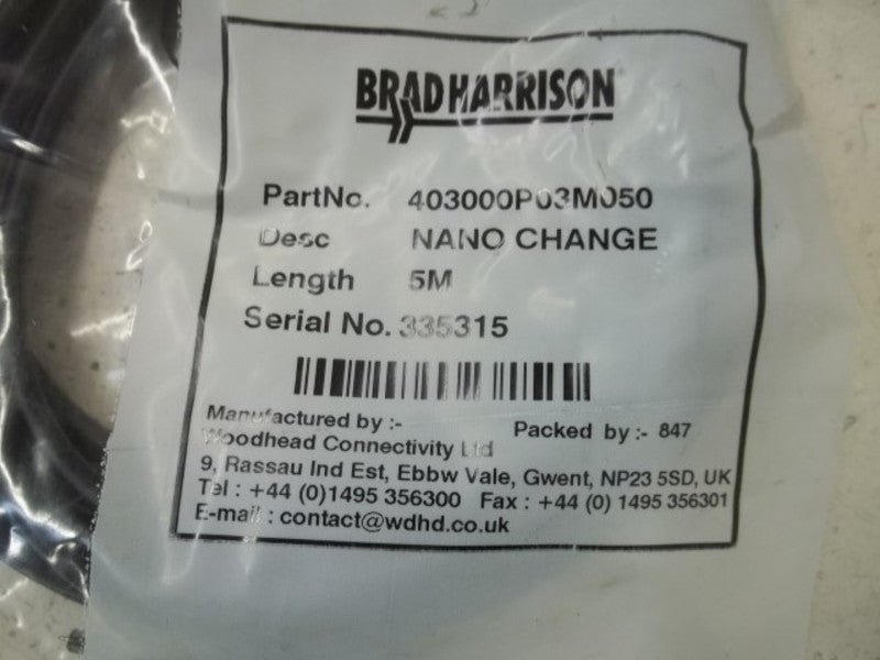 BRAD HARRISON 403000P03M050 NANO-CHANGE  NSMP