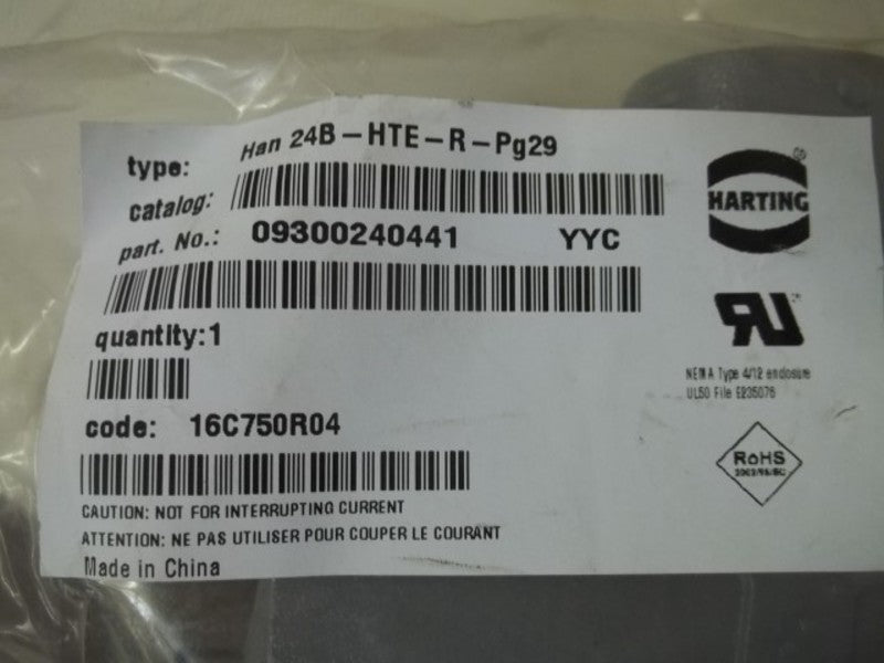 HARTING HAN24B-HTE-R-PG29M (09300240441) COVER  NSMP