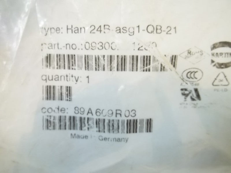 HARTING HAN24B-ASG1-QB-21 RECEPTACLE HOUSING  NSMP