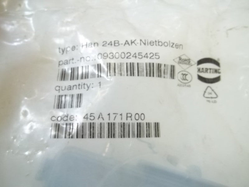 HARTING HAN24B-AK-NIETBOLZEN CONNECTOR HOOD  NSMP