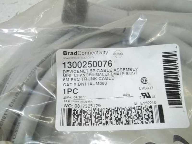 BRAD CONNECTIVITY DN11A-M060 (1300250076) CABLE ASSEMBLY  NSMP