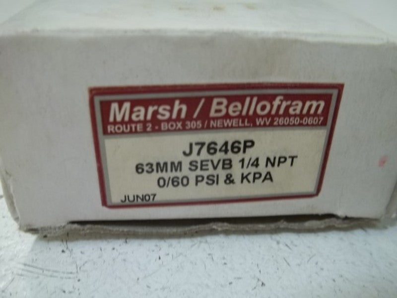 MARSH/BELLOFRAM J7646P GAUGE 0-60 PSI  NSMP