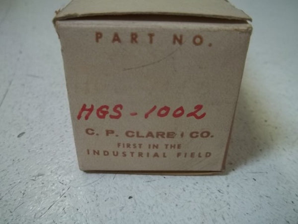 C.P. CLARE HGS 1002 MECURY WETTED CONTACT RELAY  NSMP
