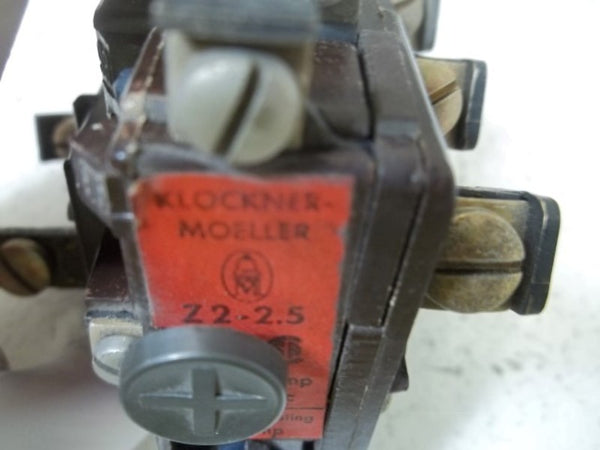 KLOCKNER-MOELLER Z2-2.5 OVERLOAD RELAY  UNMP