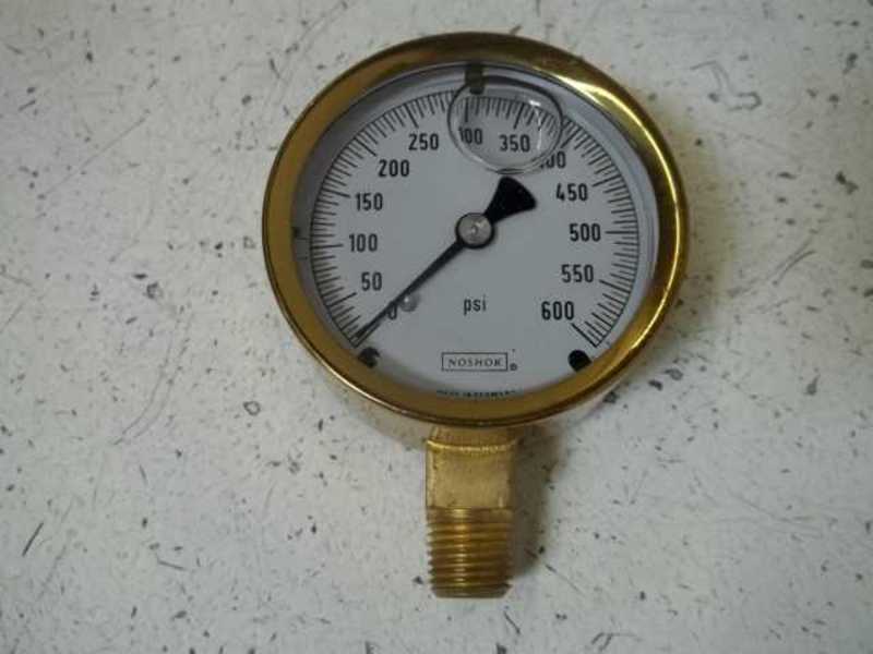 NOSHOK 25.300.600 GAUGE 0-600 PSI  NSMP