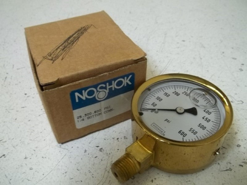 NOSHOK 25.300.600 GAUGE 0-600 PSI  NSMP