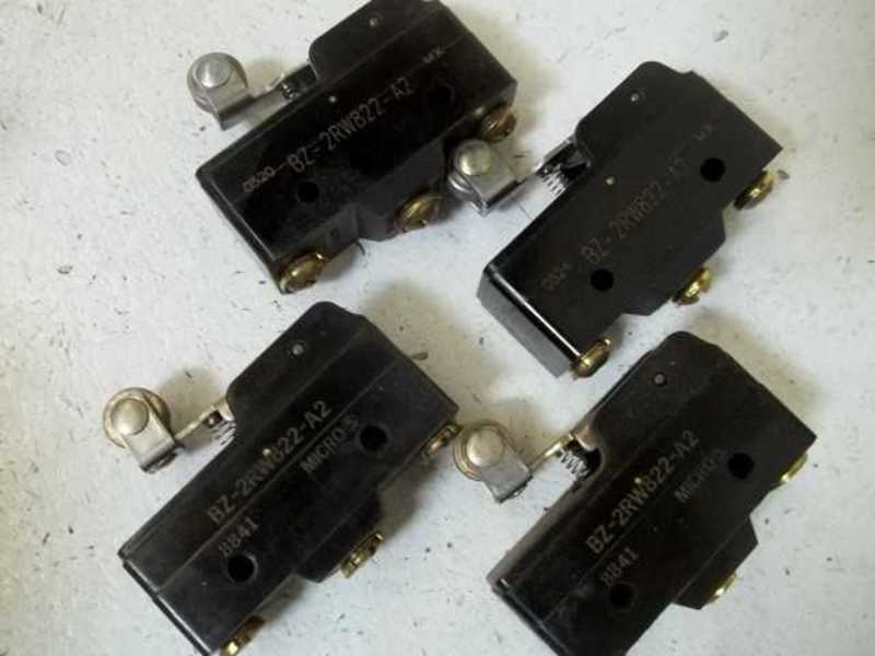 LOT OF 4 MICROSWITCH BZ-2W822-A2 LIMIT SWITCH UNMP
