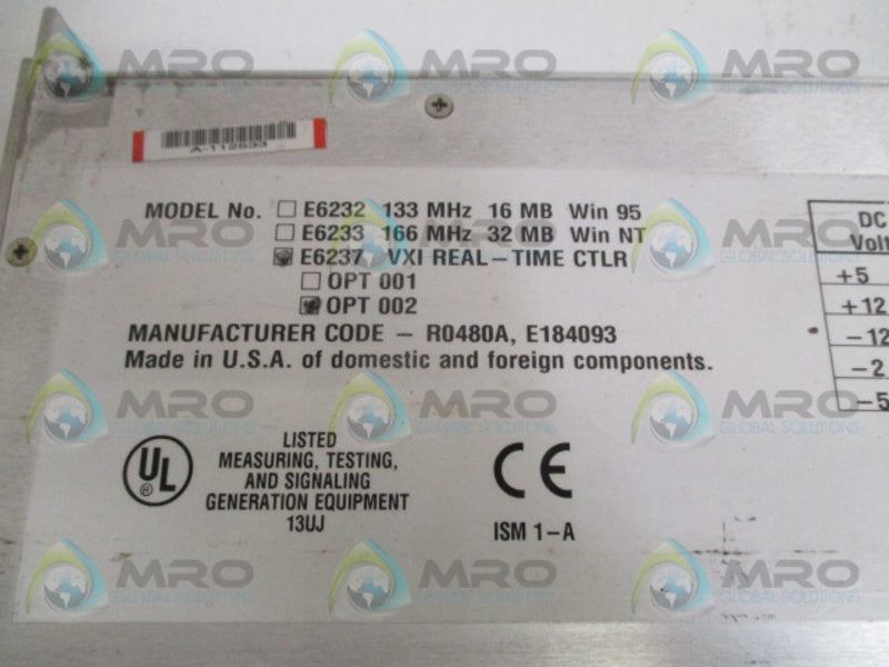 HEWLETT PACKARD HP-VXI E6237 OPT002 CONTROLLER  UNMP