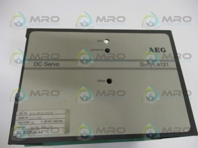 GETTYS A121-09113-YY4-PV SERVO AMPLIFIER (AS PICTURED)  UNMP