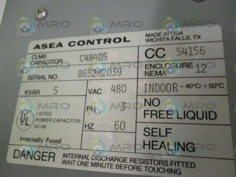 ASEA CONTROL C484D5 CAPACITOR 5 KVAR  NSMP
