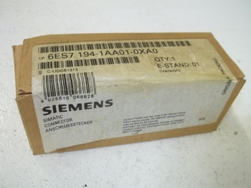 SIEMENS 6ES7 194-1AA01-0XA0 CONNECTOR  NSFS