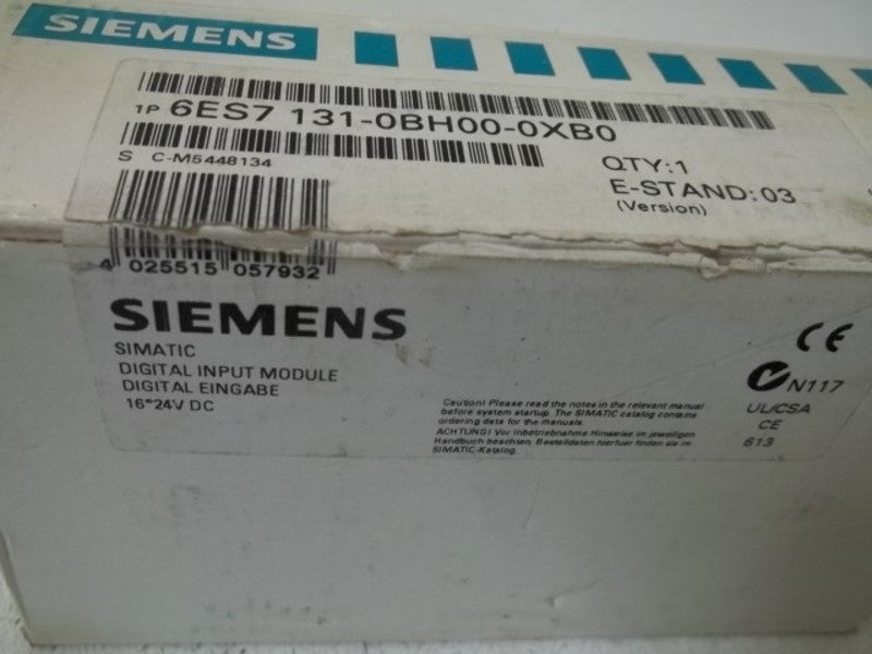 SIEMENS 6ES7 131-0BH00-0XB0 DIGITAL INPUT MODULE  NSMP