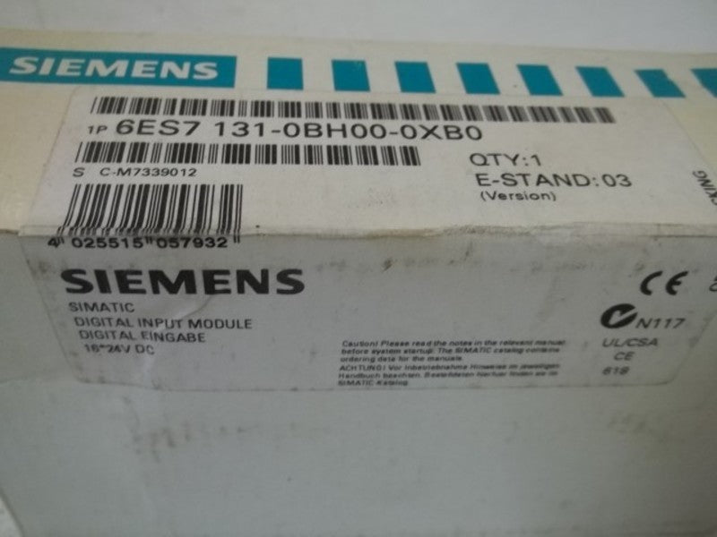 SIEMENS 6ES7 131-0BH00-0XB0 DIGITAL INPUT MODULE  NSFS