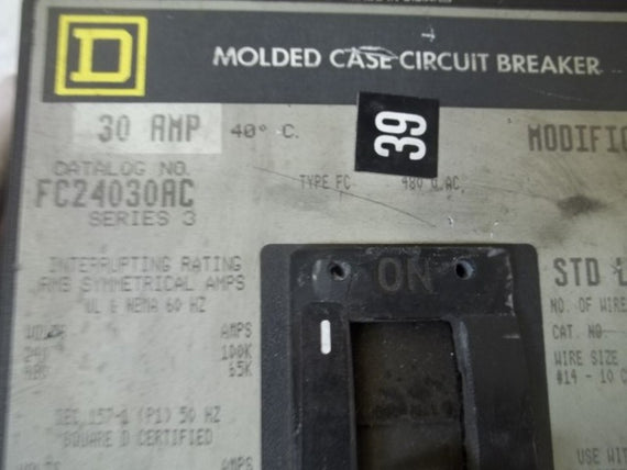 SQUARE D FC24030AC CIRCUIT BREAKER  UNMP