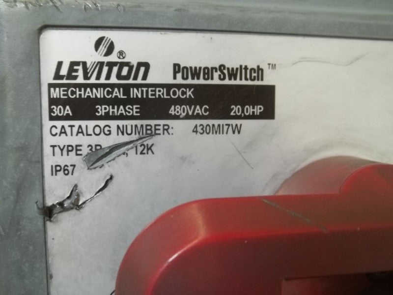 LEVITON 430MI7W MECHANICAL INTERLOCK  UNMP