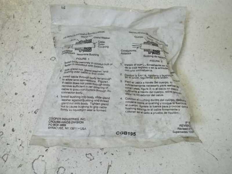 CROUSE-HINDS CGB195 CORD GRIP CONDUIT  NSMP