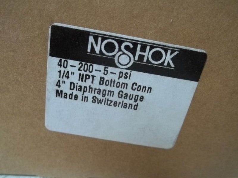 NOSHOK 40-200-5-PSI 1/4" GAUGE  NSMP
