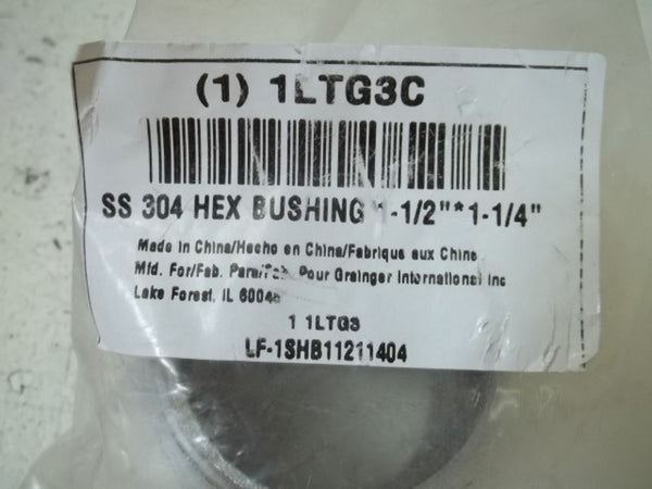 1LTG3C SS 304 HEX BUSHING 1-1/2"1-1/4"  NSMP