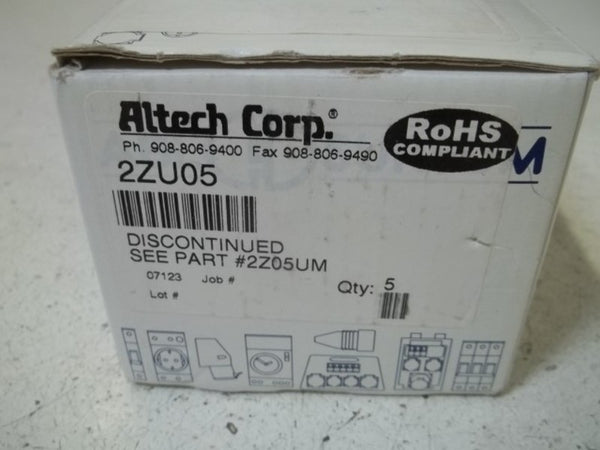 LOT OF 5 ALTECH CORP. 2ZU05 CIRCUIT BREAKER NSMP