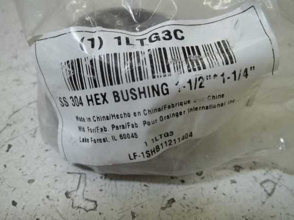 1LTG3C SS 304 HEX BUSHING 1-1/2" 1-1/4"  NSNP IN A BAG