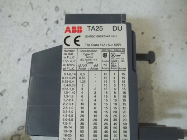 ABB TA250DU-8.5 THERMAL OVERLOAD RELAY  NSMP