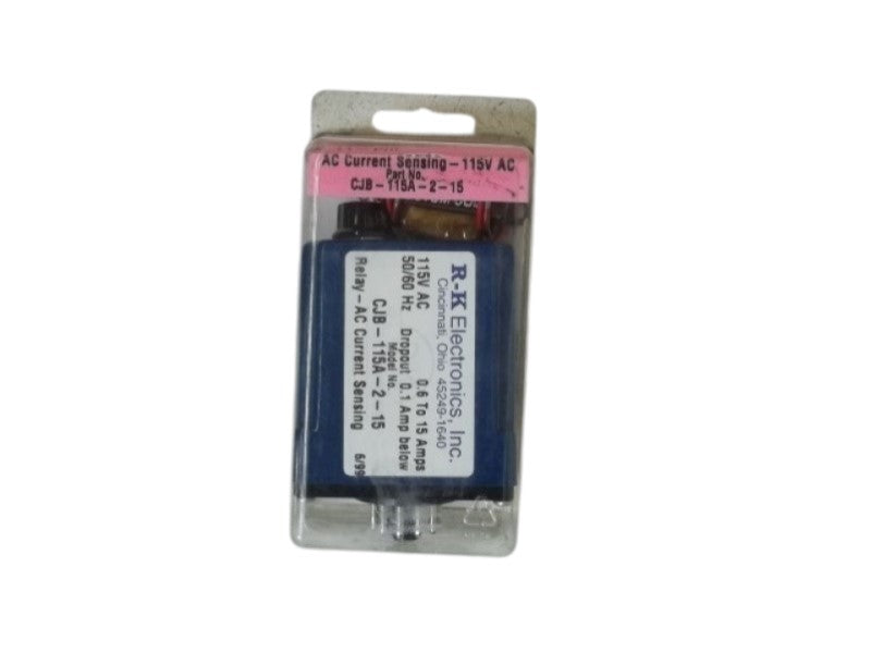 R-K ELECTRONICS CJB-115A-2-15 RELAY-AC CURRENT SENSING  ORIGINAL PACKAGE